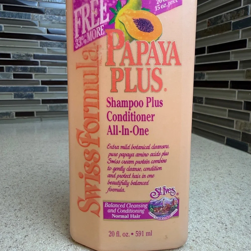 VTG St Ives Swiss Formula Papaya Plus 2-in-1 Shampoo Conditioner 20oz Bottle 50%